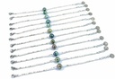 BRACELET ARGENT rhodié pépites + perle Tahiti