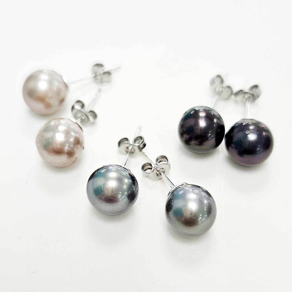 STUDS PERLES DE TAHITI - Acier inoxydable