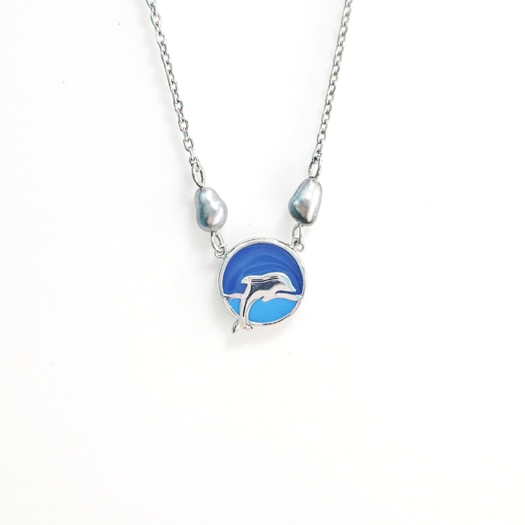 COLLIER ENFANT DAUPHIN 2 KEISHIS - ARGENT