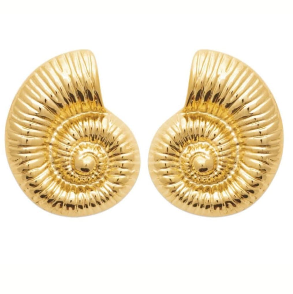 BOUCLES D OREILLES COQUILLAGE - ACIER DORE