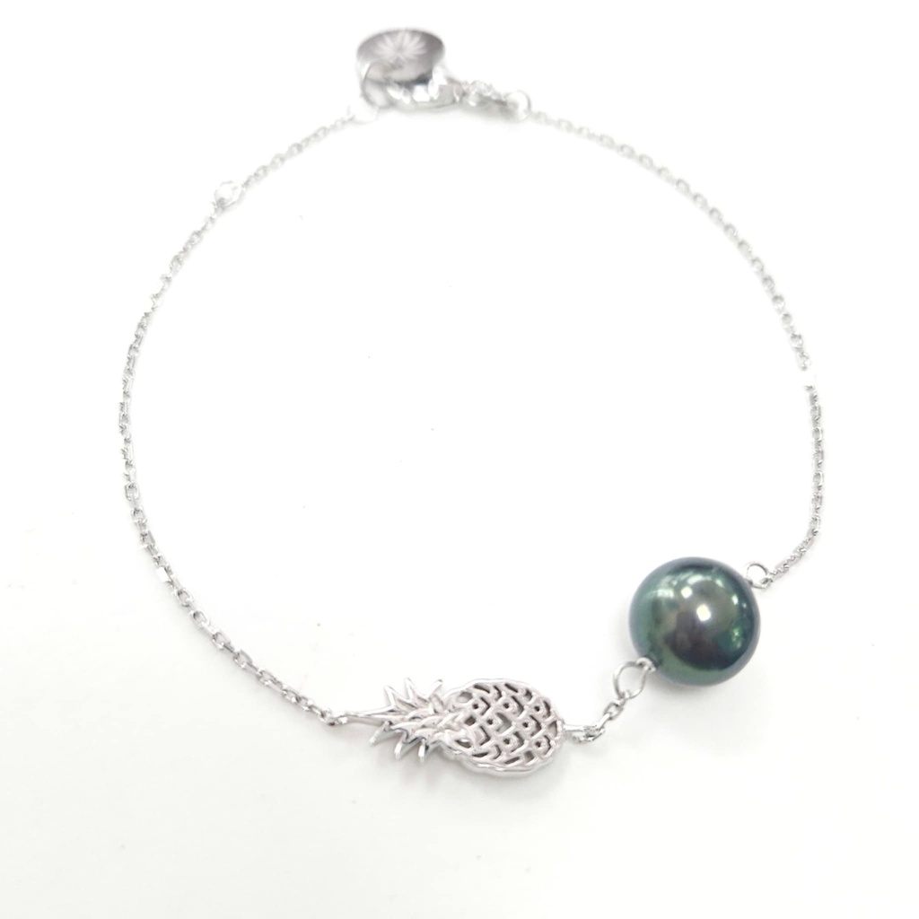 BRACELET ANANAS PERLE - ARGENT