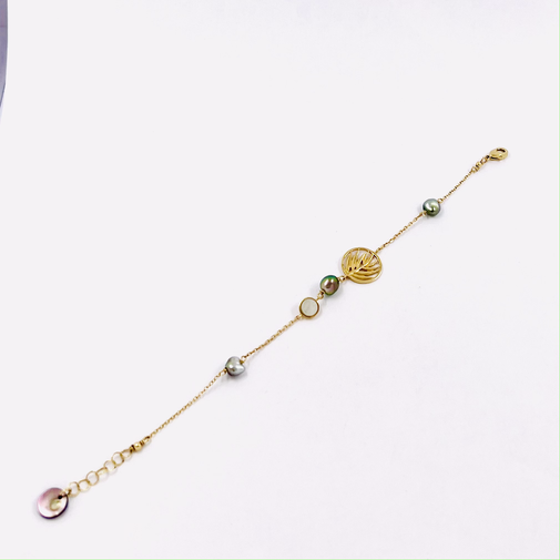 Bracelet Palms 3 keishis - PLAQUE OR