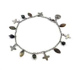 [CC3] chaîne cheville  ACIER INOXYDABLE CROIX + KEISHIS