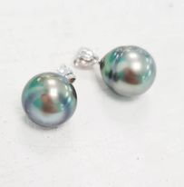 [P17ORB] Perle sur bélière or blanc 18CT