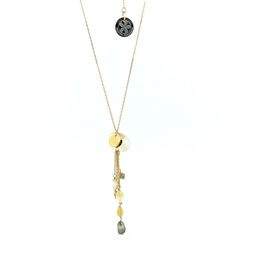 [RAPLPCB] Collier plaqué or keishi beige