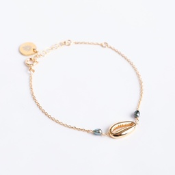 [BRCORIK] Bracelet plaqué or cori + 2 keishis