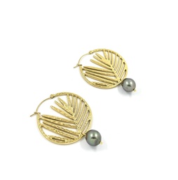 [CRPALMSD] CREOLES PALMS ET PERLE DE TAHITI - Acier doré