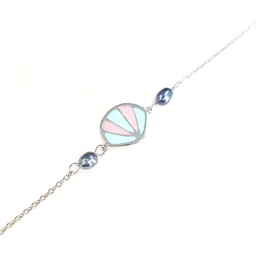 [BRSHELL] BRACELET ENFANT COQUILLAGE COLORE 2 KEISHIS - ARGENT