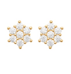 [ETOILZIR] STUDS ETOILE ZIRCONS - PLAQUE OR