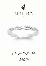 [TRESSEZ] Bague en argent tressée et zircons