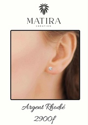 [RONDZ] Boucles d'oreilles en argent ronde zircons - BIG