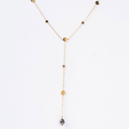 [PASTCO] COLLIER DECOLLETTE PASTILLES KEISHI - ACIER DORE