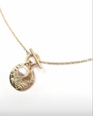 Pendentif plaqué or médaille 1 keishi