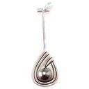 Pendentif Argent Homme Rame spirale &amp; Perle