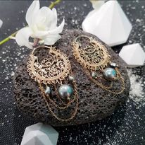 Boucles d'oreilles Baroque Perle et keshis - plaqué or