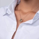 Collier Bulle plaqué or et perle de Tahiti