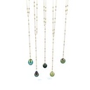 Collier plaqué or chaîne boulette perle de Tahiti