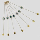 Bracelet plaqué or anneau martelé perle de Tahiti