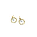 Boucles d'oreille plaqué or arche Dentelle keishis strass