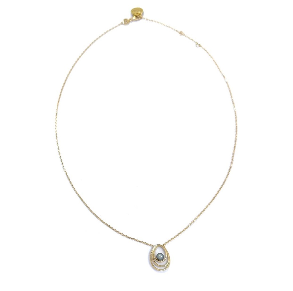 Collier SPHERES avec Keishi - plaqué or