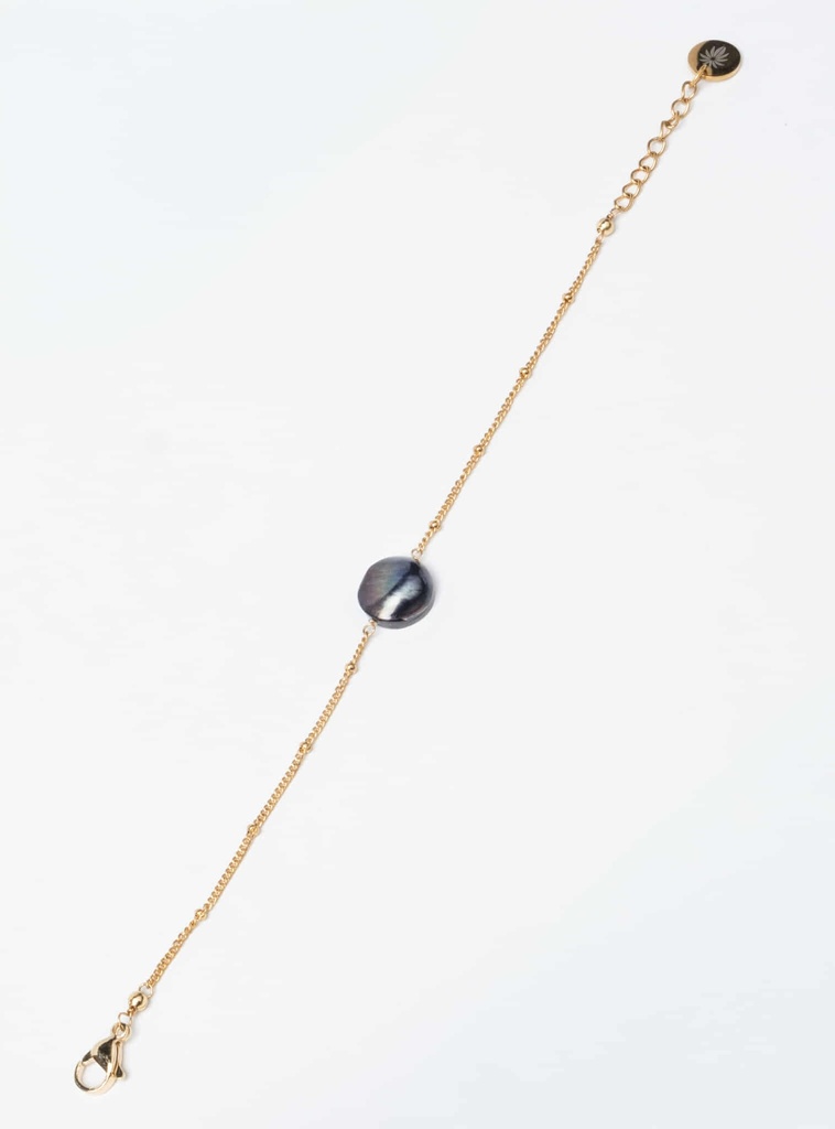 BRACELET MABE CHAINE BOULETTE - ACIER DORE