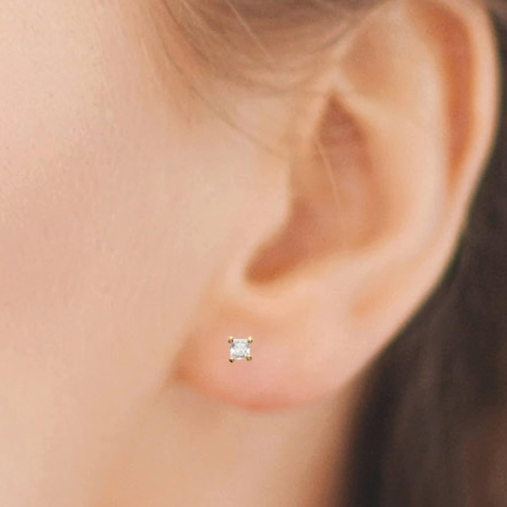 STUDS MINI ZIRCONS - PLAQUE OR