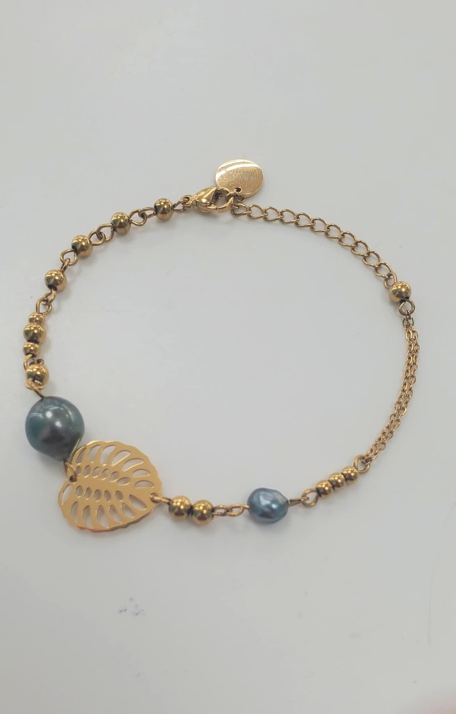 BRACELET ACIER DORE APE NEW