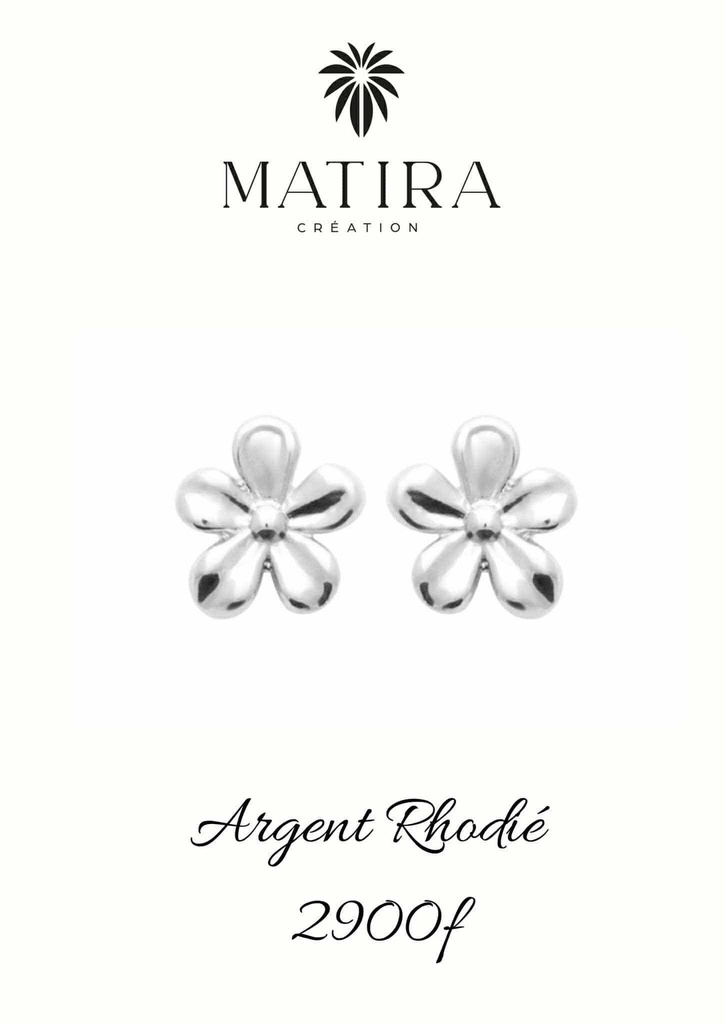 Boucles d'oreilles en argent mini fleurs