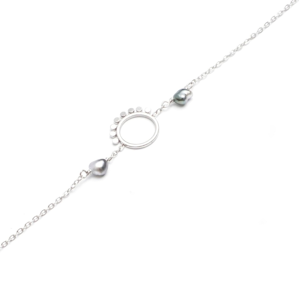 BRACELET 2 KEISHIS ET CERCLE - ACIER