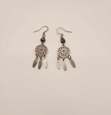 Boucles d'oreille ACIER dreamcatcher keishis