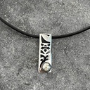 COLLIER TIKI ACIER HOMME + PERLE TAHITI