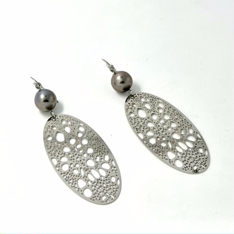 Boucles d'oreille Nature ovale