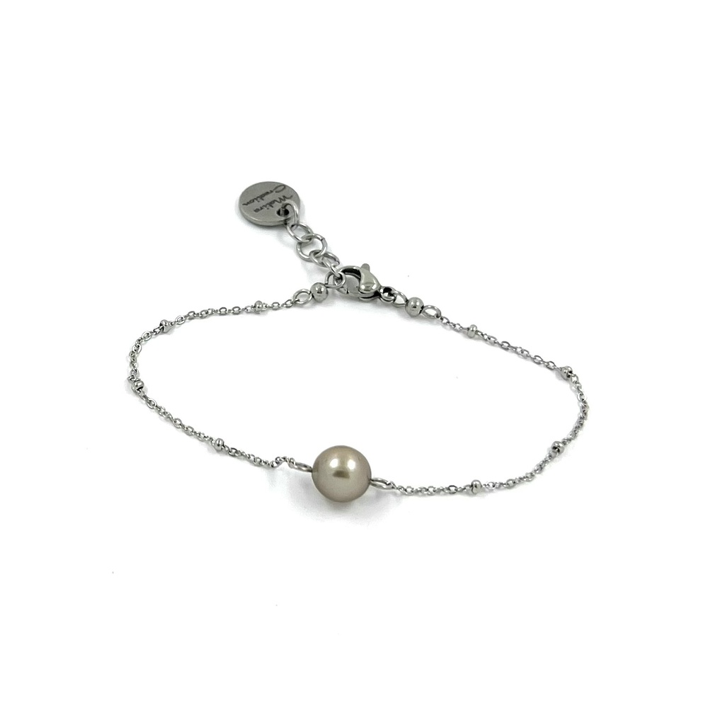 Bracelet MINIMALISTE chaîne boule et Perle