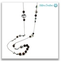 Sautoir cocotier Perles nacres et bois