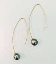 Boucles d'oreilles tiges avec perles - plaqué or
