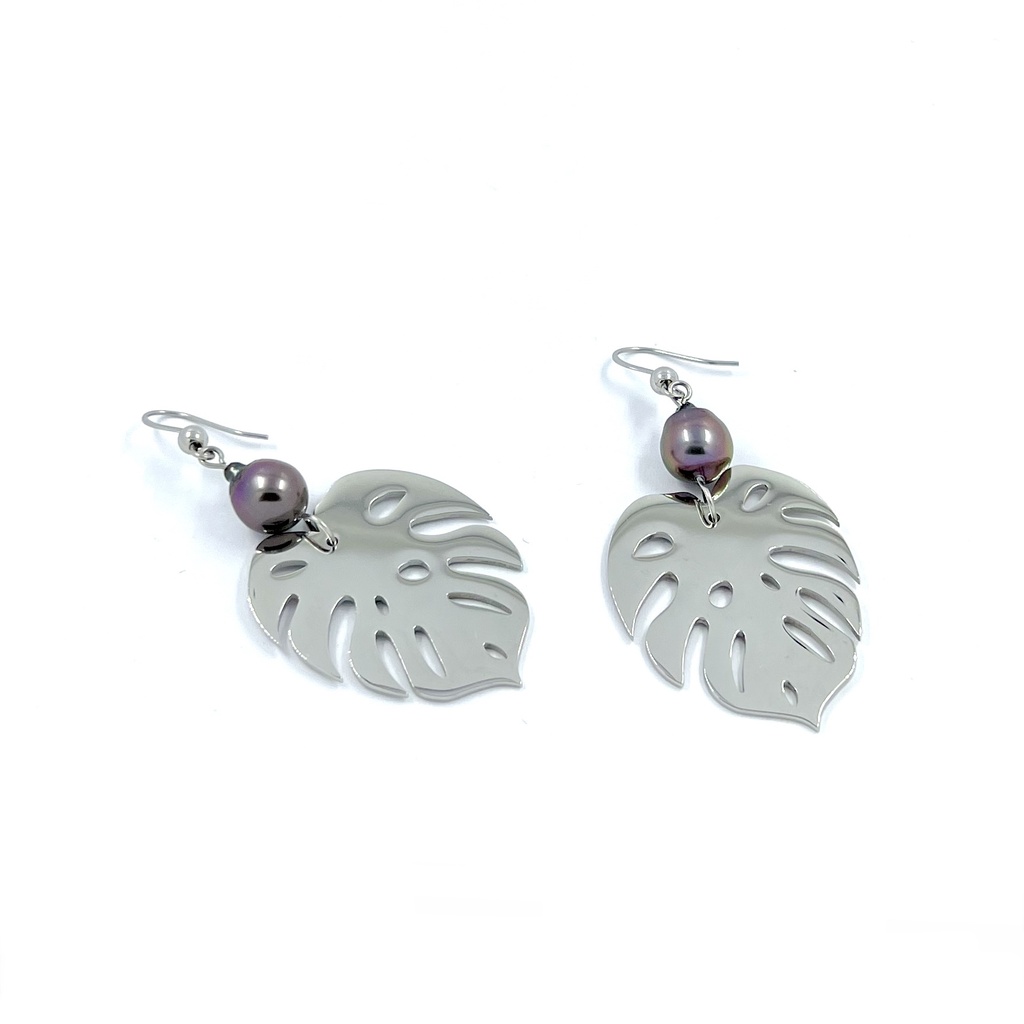 Boucles d'oreilles grande Ape &amp; Perles de Tahiti