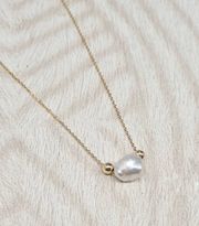 Collier 1 keishi et 2 boulettes dorées