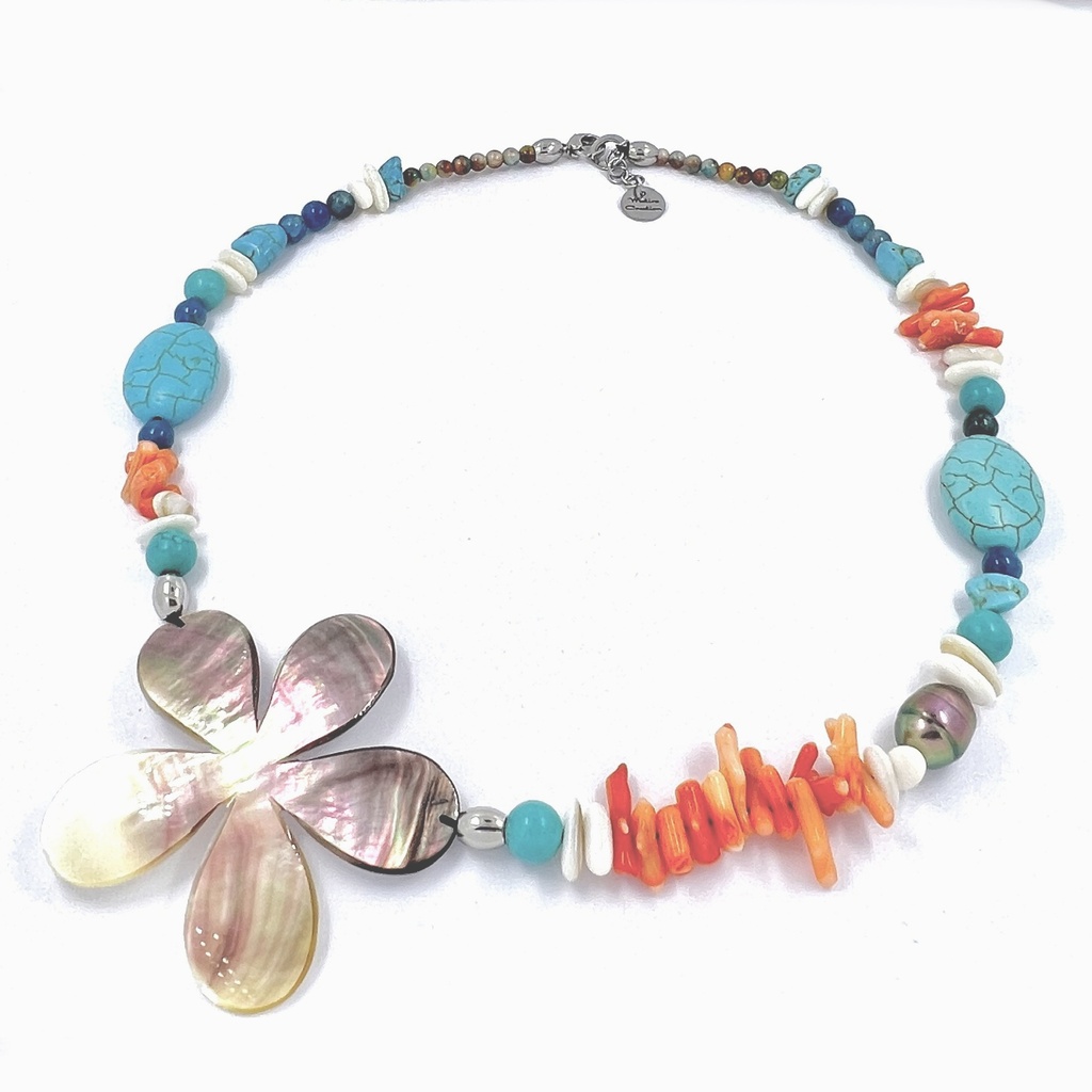 Collier Lolita Nacre multi, pierres et Perle de Tahiti