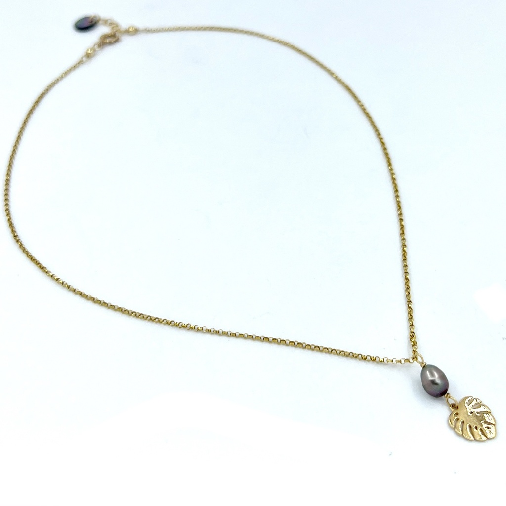 COLLIER Mini feuille de Ape et1 Keishi