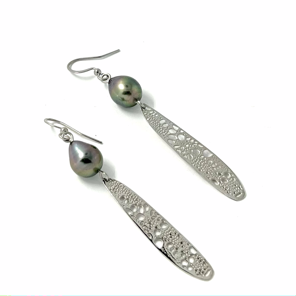 Boucles d'oreilles Nature ovale fine