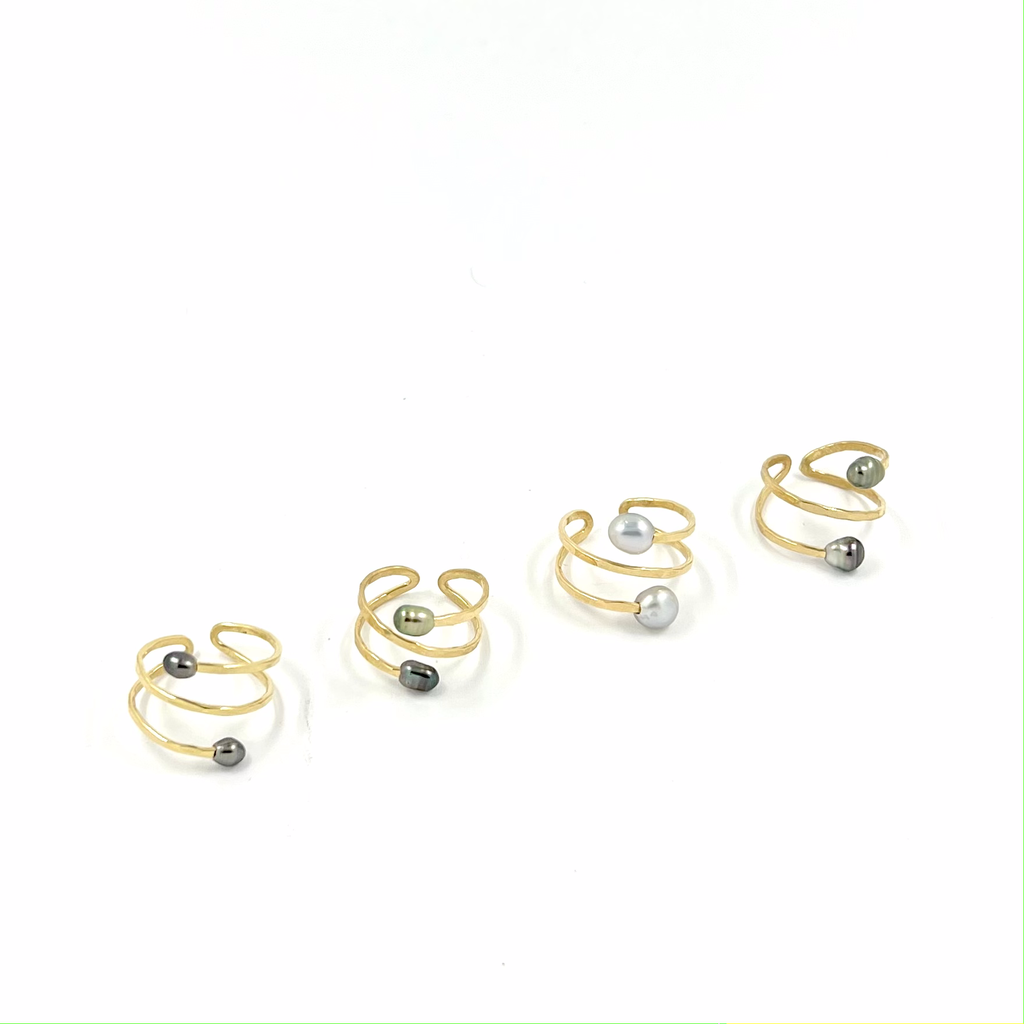 Bague martelée Toi&amp;Moi Keishis