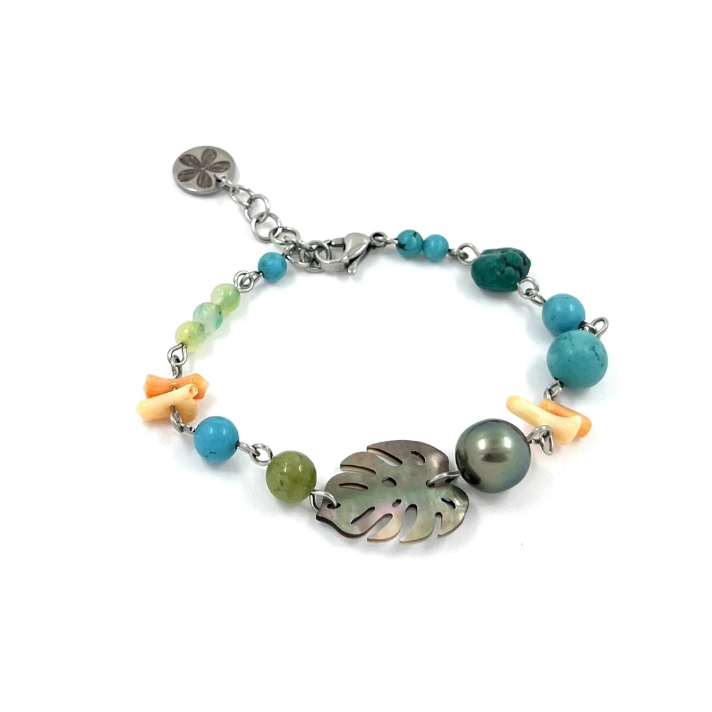 BRACELET acier multicolore ape nacre