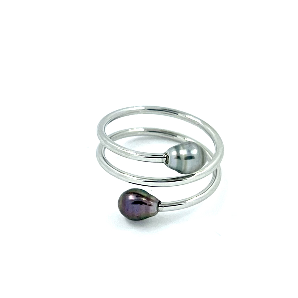 Bague acier Toi et Moi Keshis