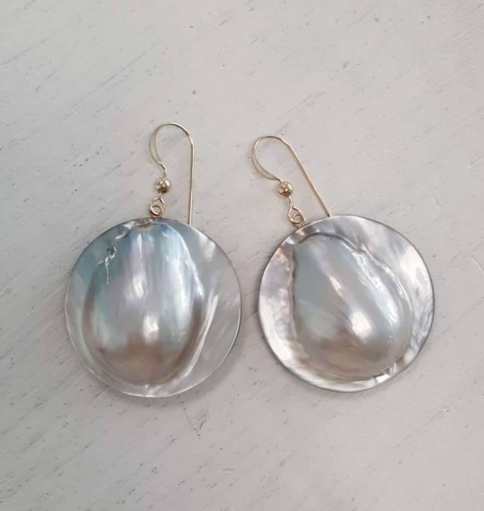 Boucles d'oreille gros MABE - plaqué or