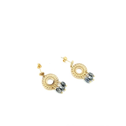 Boucles d'oreilles estampe soleil 3 keishis