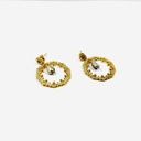 Boucles d'oreille plaqué or arche Dentelle keishis strass