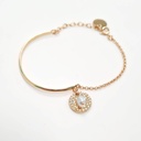 BRACELET DEMI-JONC ESTAMPE MARTELEE 1 KEISHI - plaqué or