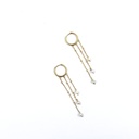 Créoles plaqué or et keishis en cascades