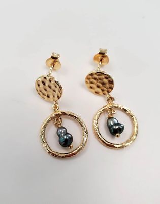 BO SEQUIN MARTELÉ CERCLE + KEISHI