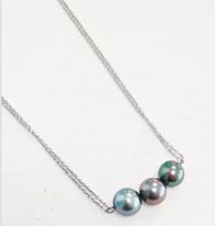 [COAC3P ] Collier acier 3 perles